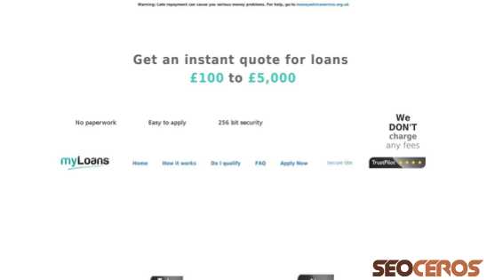 my-loans.co.uk desktop prikaz slike