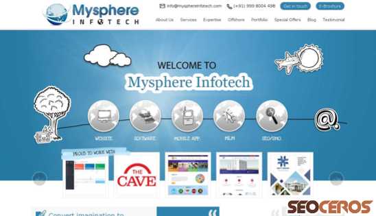 mysphereinfotech.com desktop preview