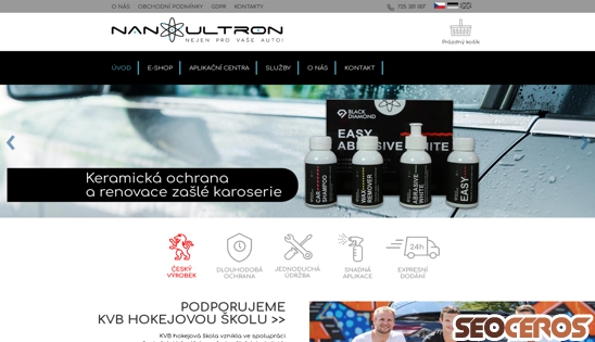 nanoultron.cz desktop förhandsvisning