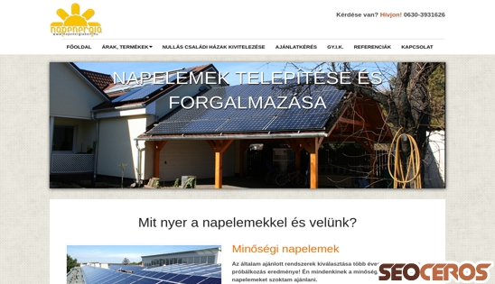 napelemek.org desktop preview