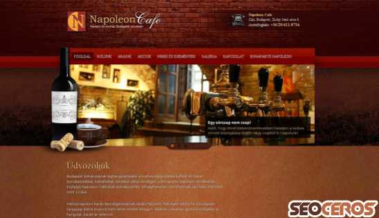 napoleoncafe.hu desktop előnézeti kép