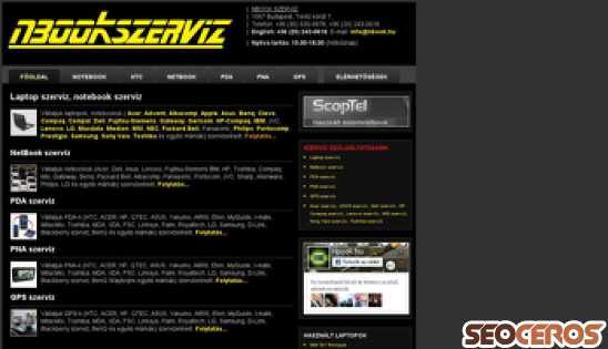nbookszerviz.hu desktop náhled obrázku