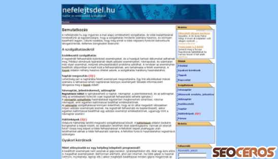 nefelejtsdel.hu desktop előnézeti kép