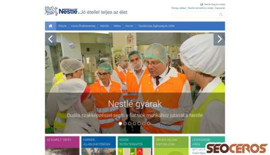 nestle.hu desktop előnézeti kép
