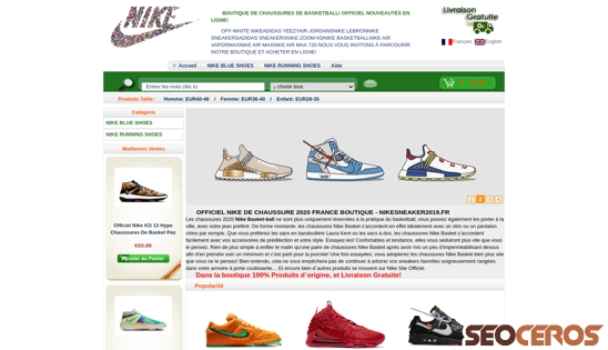 nikesneaker2019.fr desktop preview