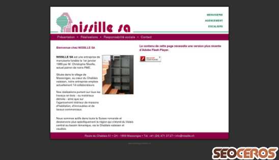 nissille.ch desktop förhandsvisning