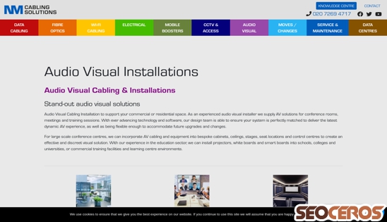 nmcabling.co.uk/services/audio-visual-installations desktop Vista previa