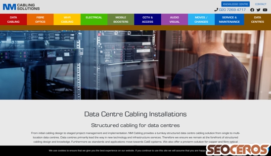 nmcabling.co.uk/services/data-centres desktop prikaz slike
