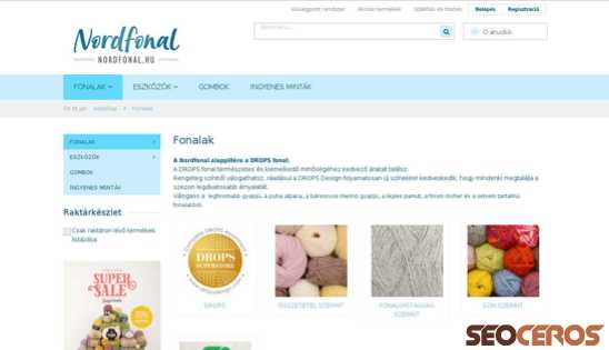 nordfonal.hu/fonalak desktop náhľad obrázku