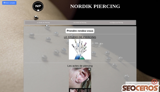 nordikpiercing.com desktop vista previa