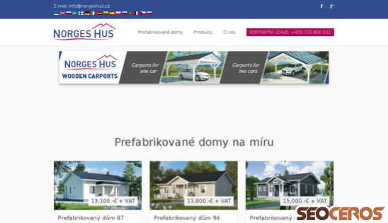 norgeshus.cz desktop előnézeti kép