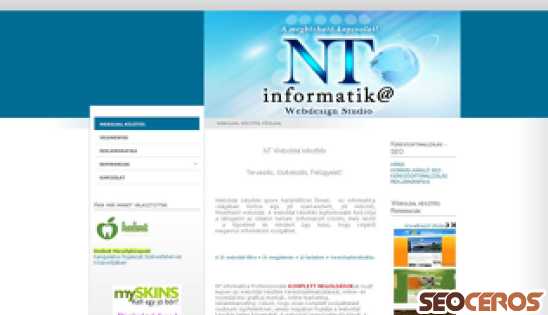 ntinformatika.hu desktop előnézeti kép