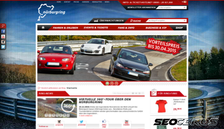 nuerburgring.de desktop förhandsvisning