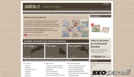 nutravet.co.uk desktop preview