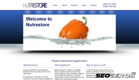 nutrestore.co.uk desktop náhľad obrázku