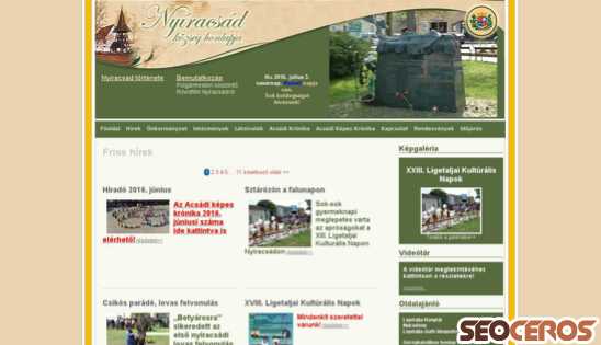nyiracsad.hu desktop náhled obrázku