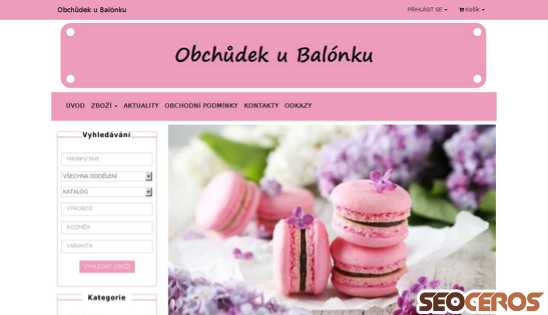 obchudekubalonku.cz desktop förhandsvisning