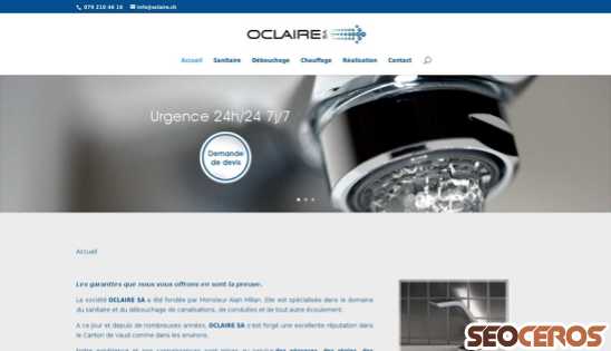 oclaire.ch desktop previzualizare