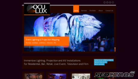 oculux.co.uk desktop förhandsvisning