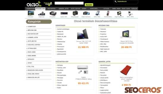olcso.hu desktop előnézeti kép