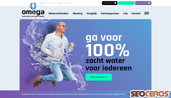 omegawater.nl desktop förhandsvisning