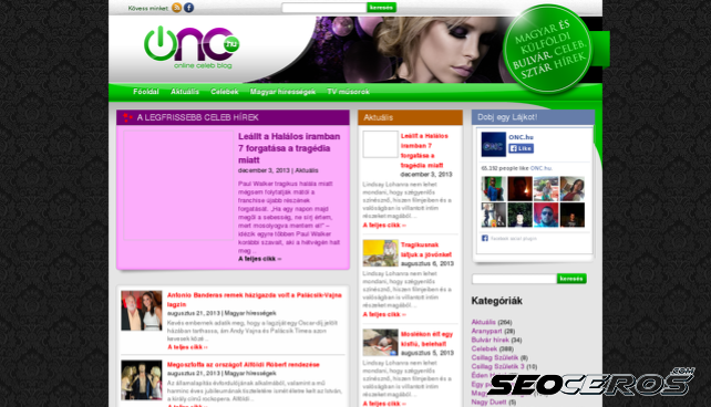 onc.hu desktop előnézeti kép
