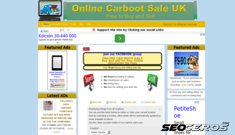 online-carboot.co.uk desktop náhled obrázku