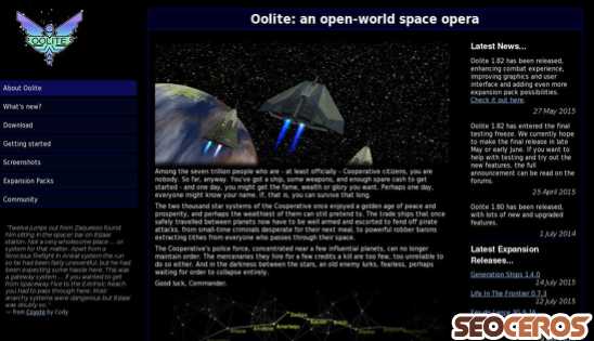 oolite.org desktop Vista previa
