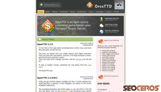 openttd.org desktop preview
