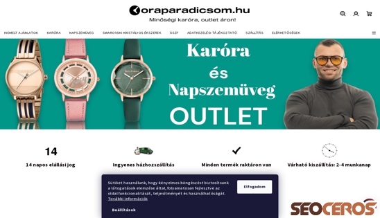 oraparadicsom.hu desktop előnézeti kép