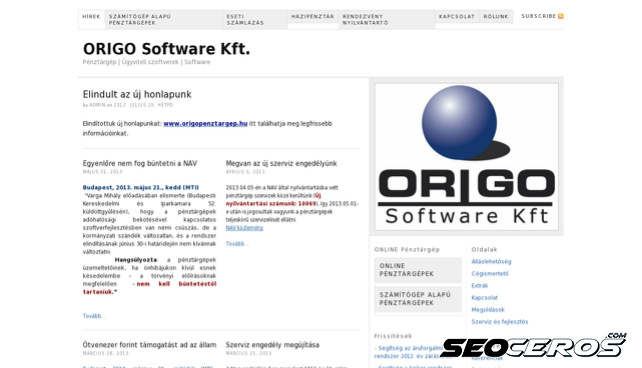 origo.co.hu desktop Vorschau