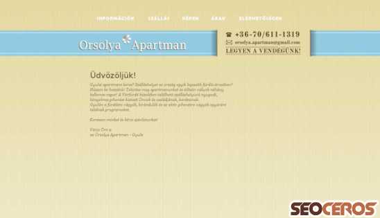 orsolya-apartman.hu desktop prikaz slike