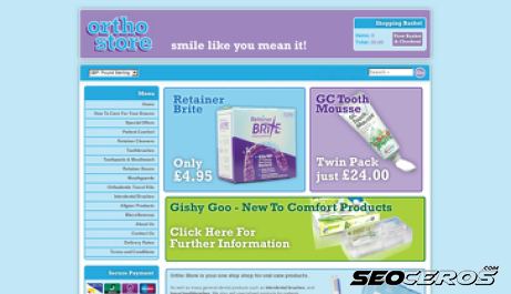 orthostore.co.uk desktop előnézeti kép