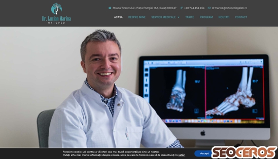 ortopediegalati.ro desktop prikaz slike