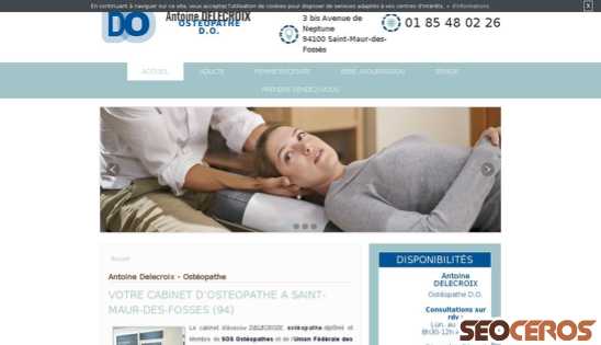 osteopathe-delecroix.fr desktop obraz podglądowy