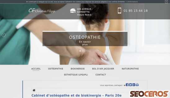 osteopathe-filippi.fr desktop förhandsvisning