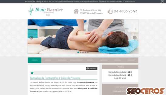 osteopathe-garnier.fr desktop prikaz slike