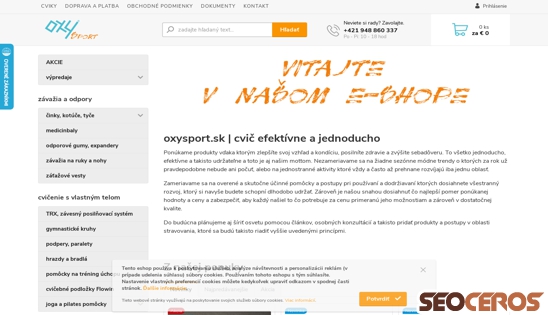 oxysport.sk desktop preview