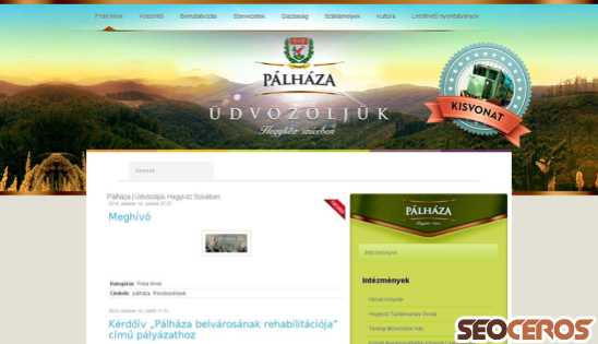 palhaza.hu desktop előnézeti kép