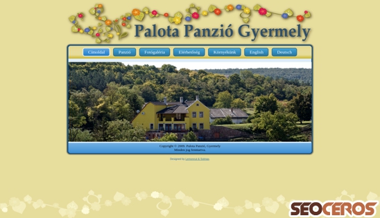 palota-panzio.hu desktop náhľad obrázku