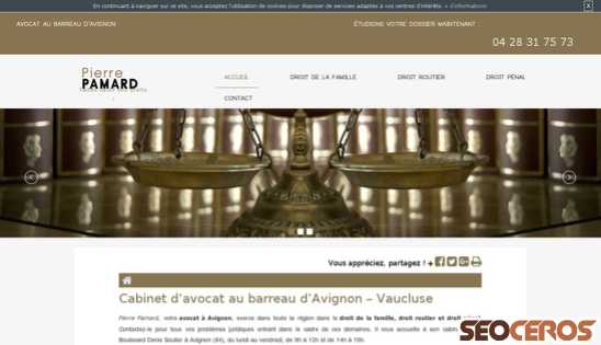 pamard-avocat.fr desktop förhandsvisning