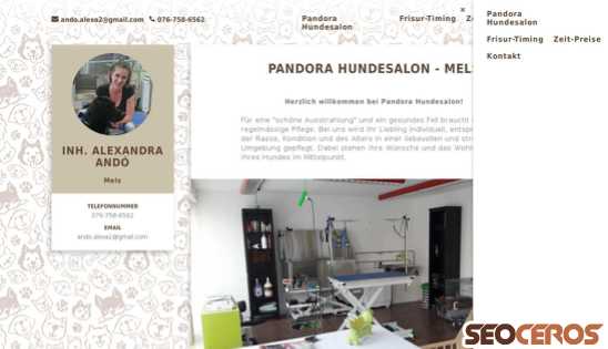 pandora-hundesalon.ch/de/pandora-hundesalon-mels desktop preview