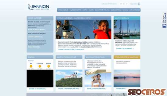pannon-yacht-charter.hu desktop preview