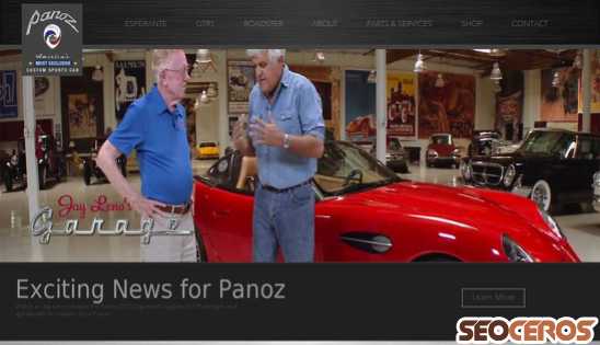 panoz.com desktop preview