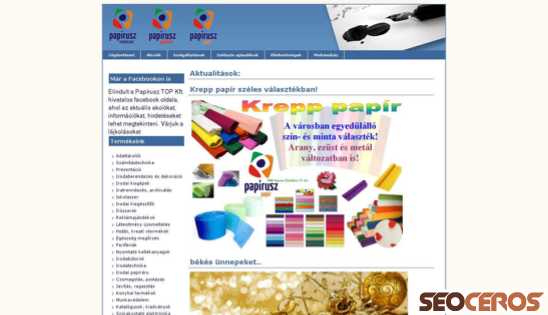 papiruszkft.hu desktop Vista previa