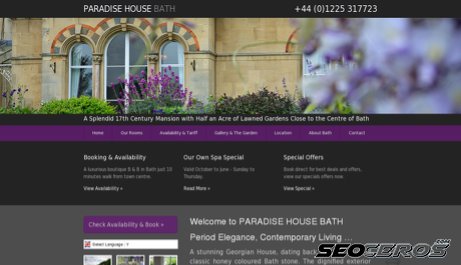 paradise-house.co.uk desktop prikaz slike