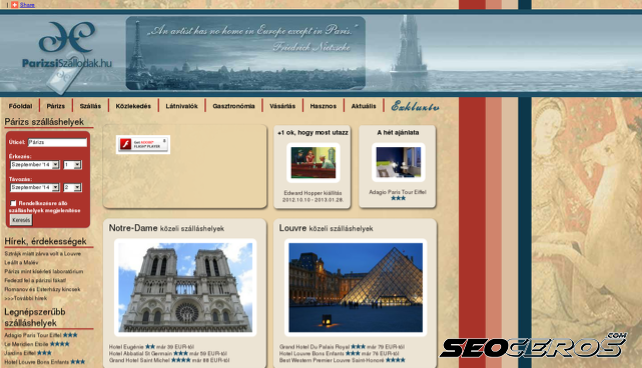 parizsiszallodak.hu desktop előnézeti kép
