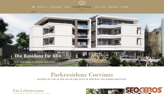 parkresidenz-corvinus.at desktop Vista previa
