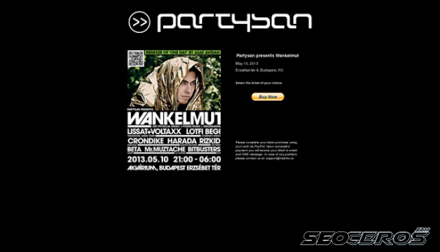 partysan.hu desktop előnézeti kép