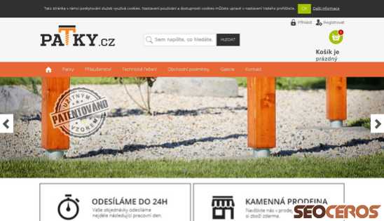 patky.cz desktop förhandsvisning